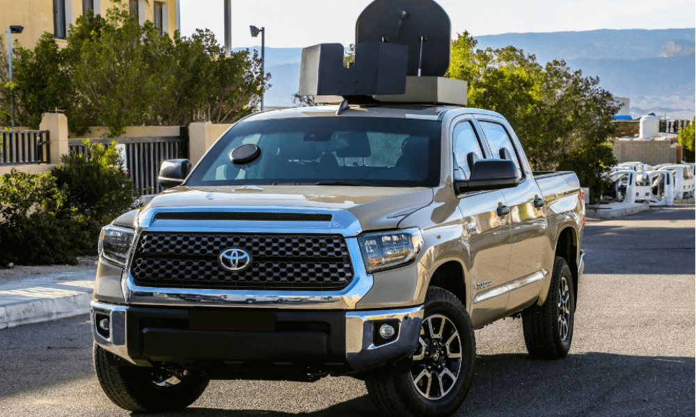 Toyota Tundra With Gun Mount armored vehicles